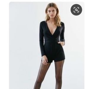 Silence and Noise Black Long Sleeve Romper